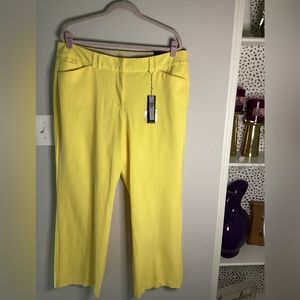 Lane Bryant yellow classic trousers.